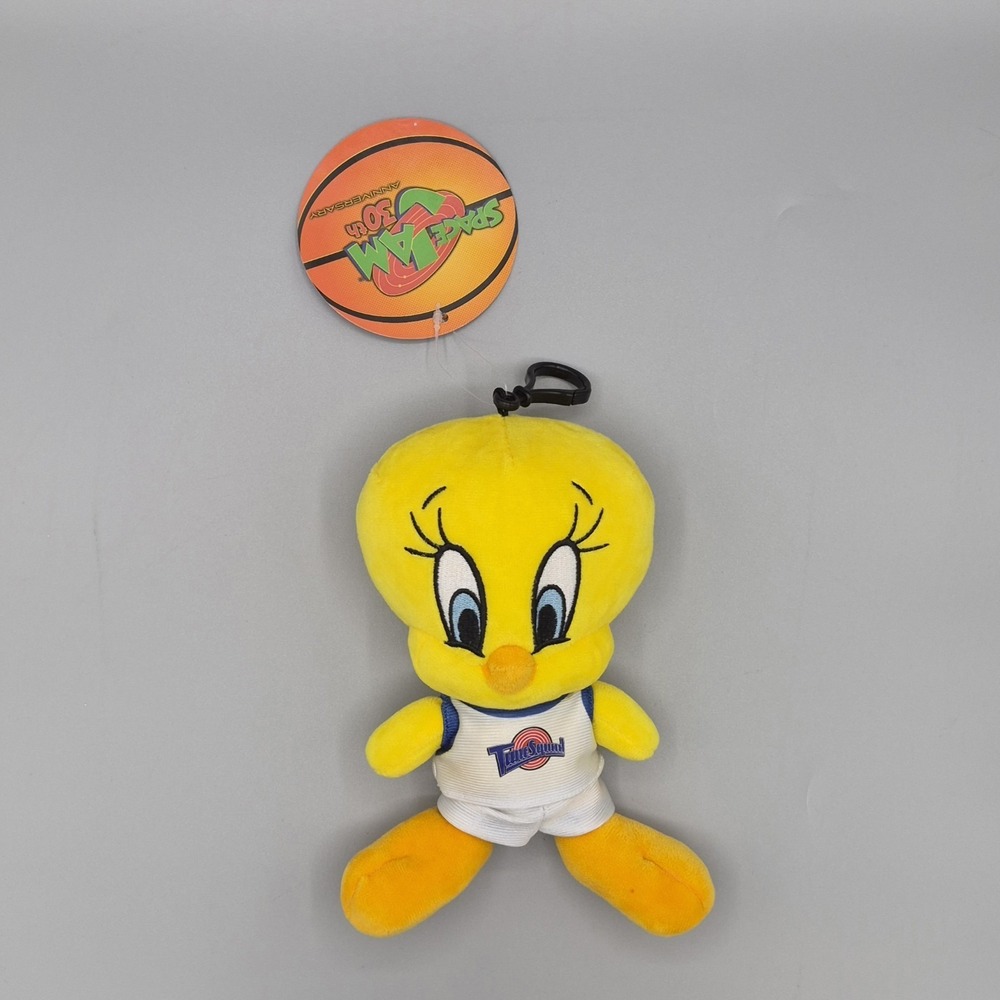 2026 Space Jam Tweety Bird 30th Anniversary Plush Clip Dangler 7"